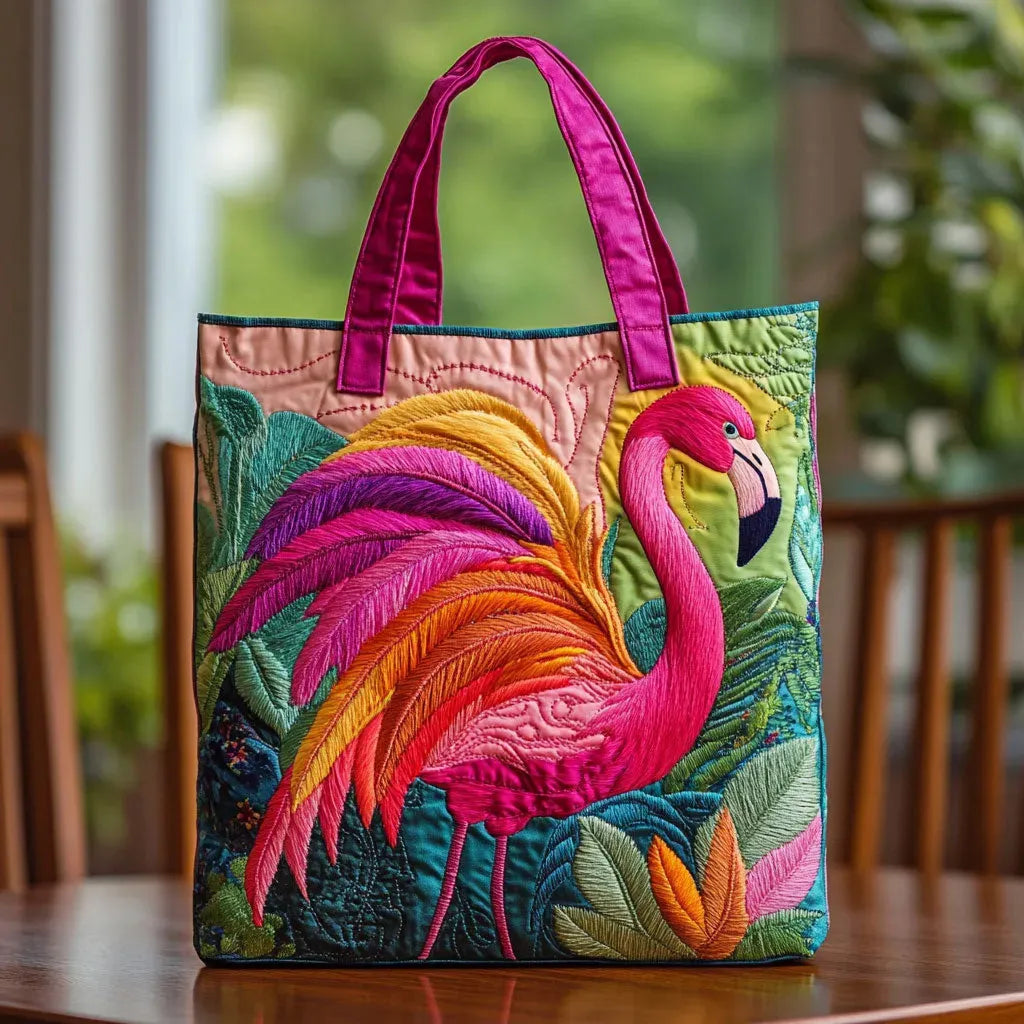 Ročno izdelana torba s flamingom